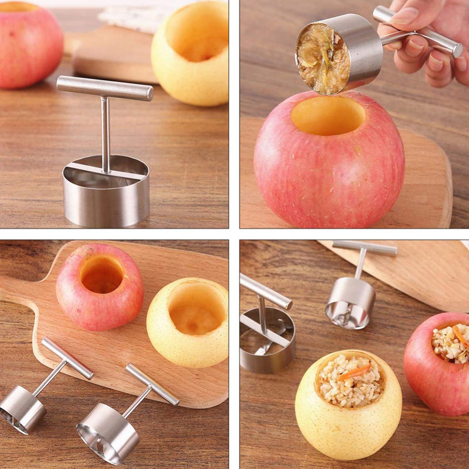 Corer Pear Core Separator Vegetable Core Remover Seeder Cutter Pitter Fruit Hole Remover Coring Tool (1 Pc) thumbnail 3