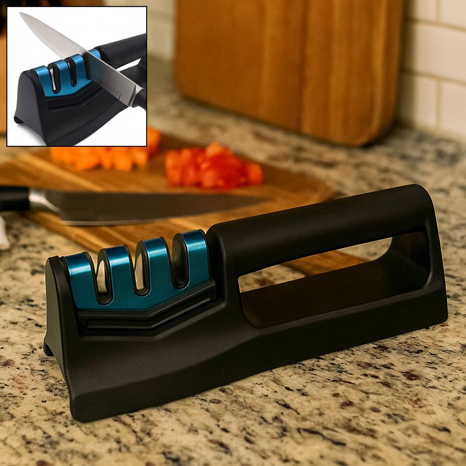 Kitchen Knife Sharpener Of Handheld For Chefs & Serrated Knives (1 Pc thumbnail 1
