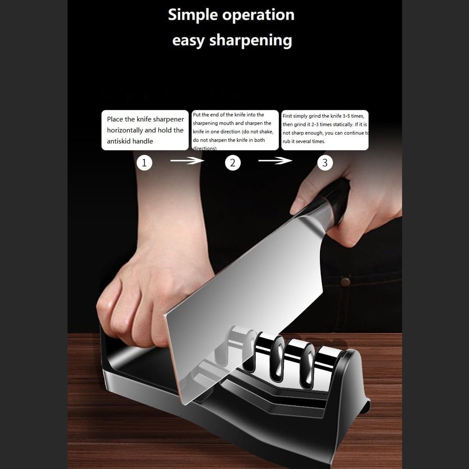 Kitchen Knife Sharpener Of Handheld For Chefs & Serrated Knives (1 Pc thumbnail 8