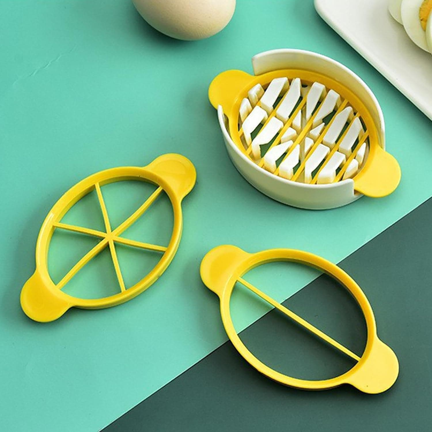 Egg Slicer, 3 In 1 Boiled Egg Slicer, Egg Slicer, Preserved Egg Slicer, Home Restaurant Kitchen Tool (1 Pc) thumbnail 4