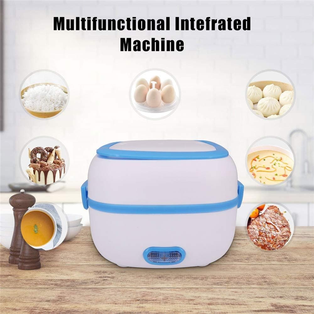Electric Lunch Box Portable Food Warmer Food Heating Lunch Box Removable Food-Grade Stainless Steel Compartments thumbnail 7
