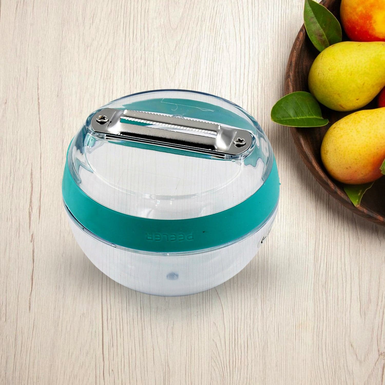 Multifunctional Round Peeler with Removable Storage of Washable Vegetable & Fruit Peeler for Kitchen (1 Pc / Mix Color) thumbnail 3