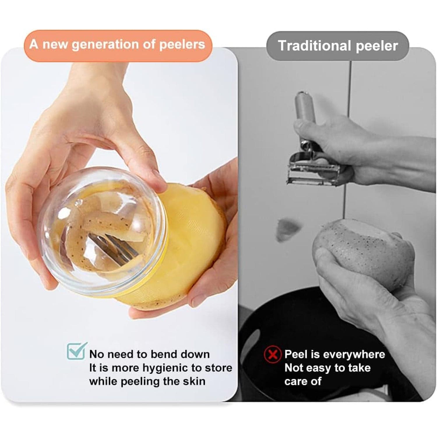 Multifunctional Round Peeler with Removable Storage of Washable Vegetable & Fruit Peeler for Kitchen (1 Pc / Mix Color) thumbnail 6