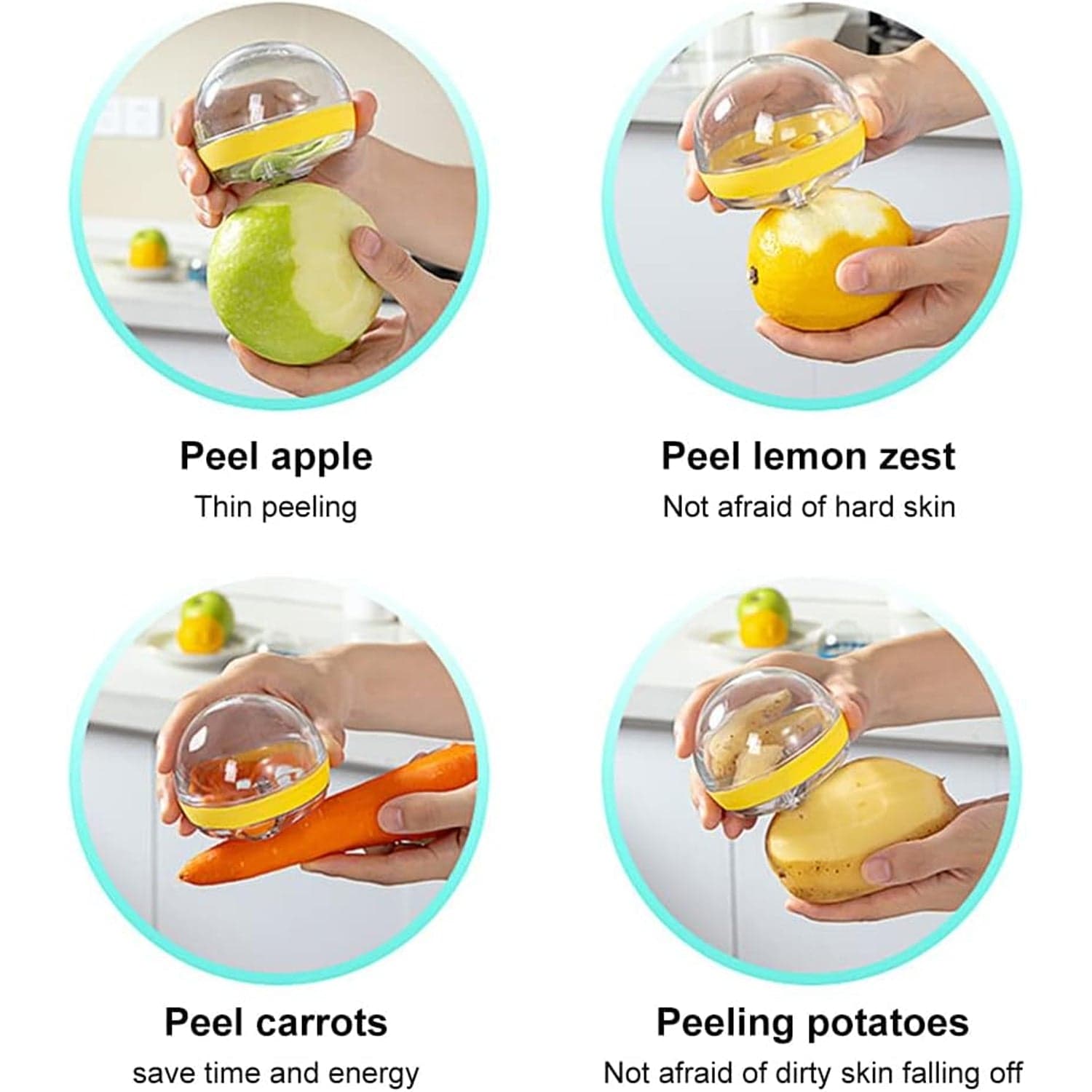 Multifunctional Round Peeler with Removable Storage of Washable Vegetable & Fruit Peeler for Kitchen (1 Pc / Mix Color) thumbnail 7