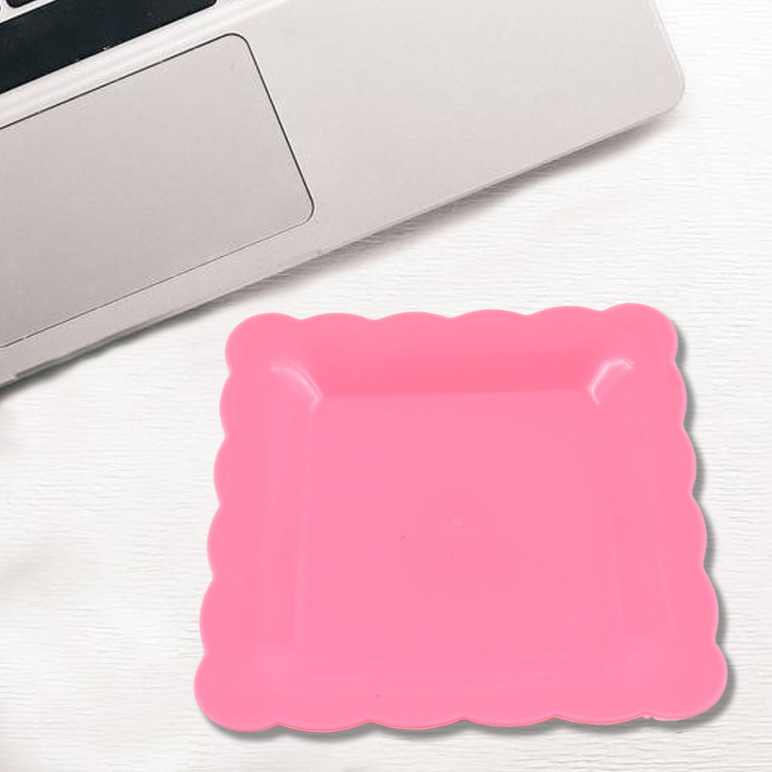 Square Plastic Dinner Plate Snacks / Breakfast, Restaurant Serving Trays Home School Coffee Hotel Kitchen Office (8 Pcs Set) thumbnail 6