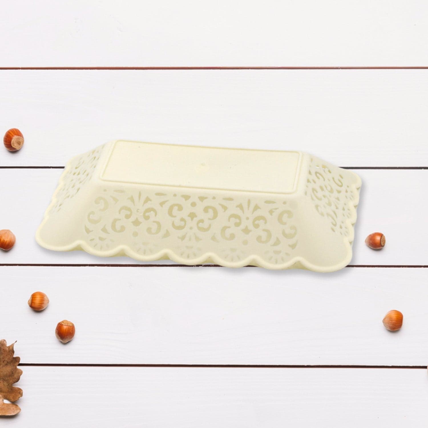 Rectangle Plastic Dinner Plate Snacks / Breakfast, Restaurant Serving Trays Home School Coffee Hotel Kitchen Office (8 Pcs Set) thumbnail 4