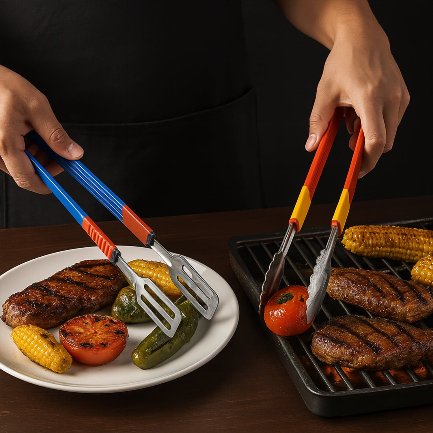 Stainless Steel Multipurpose Utility Tong / Serving Food Tongs / Tong For Kitchen And Bar / Frying thumbnail 3