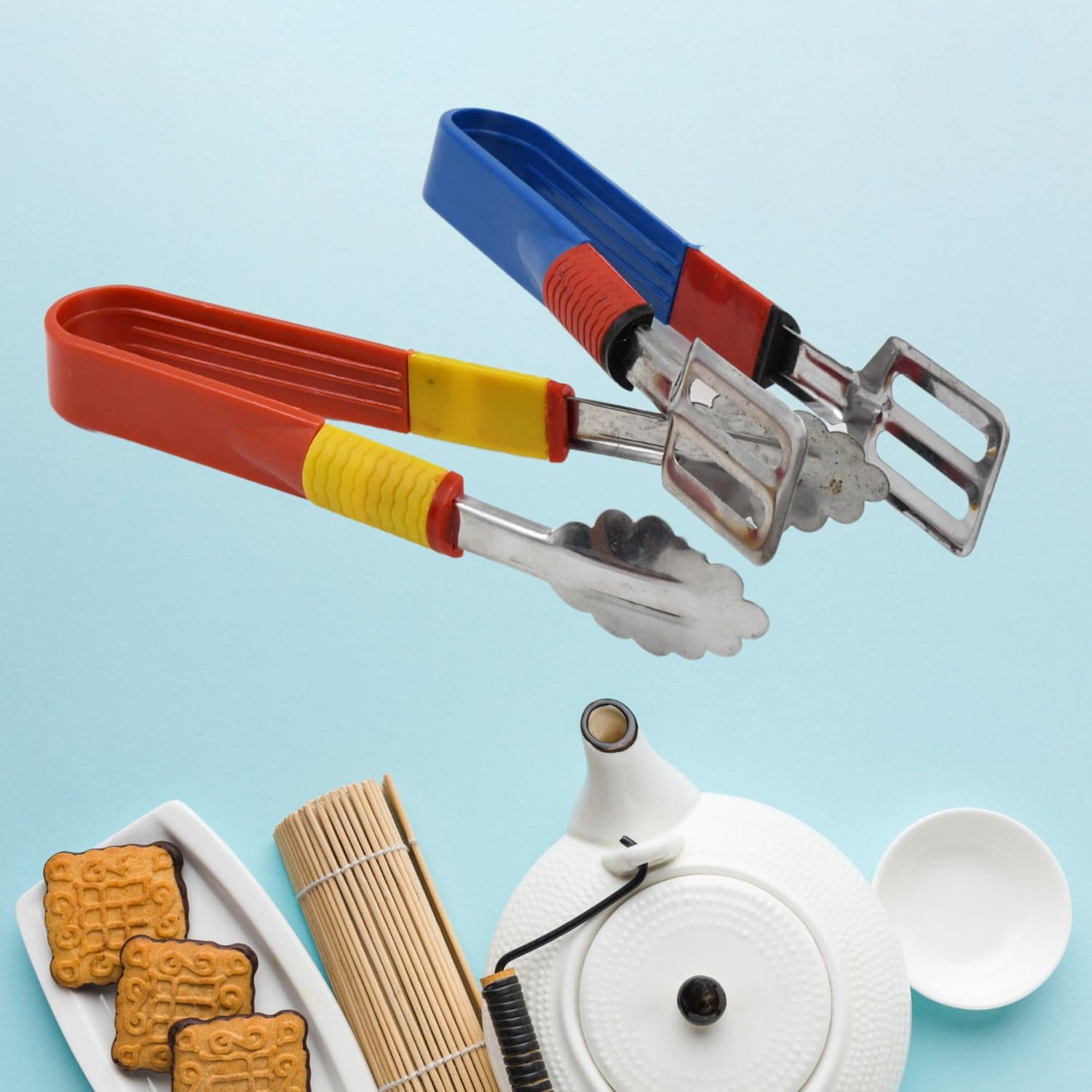 Stainless Steel Multipurpose Utility Tong / Serving Food Tongs / Tong For Kitchen And Bar / Frying thumbnail 7