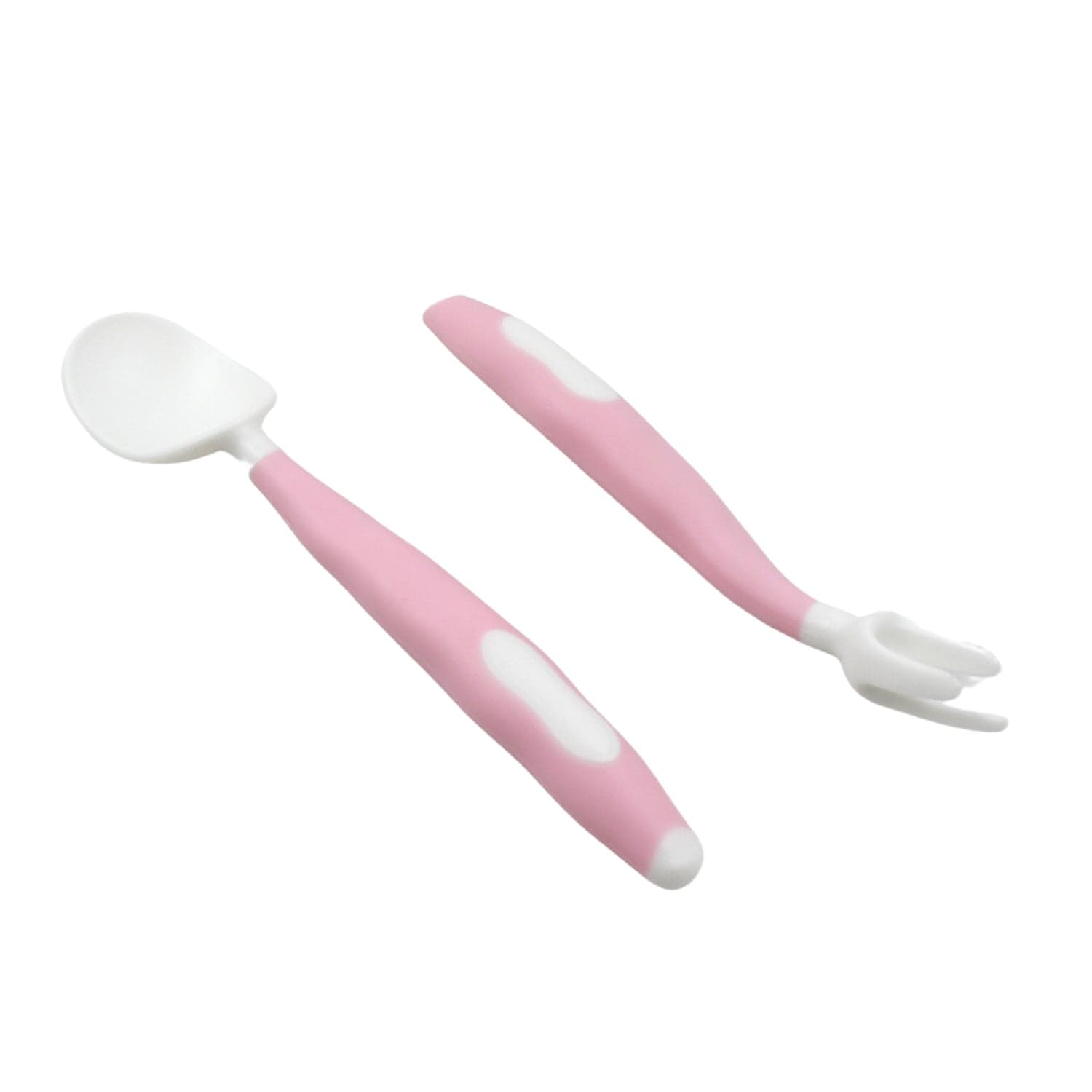 Silicone Bendable Kids Spoon & Fork Set of Toddler Self-Feeding Utensils (2 Pc Set) thumbnail 5