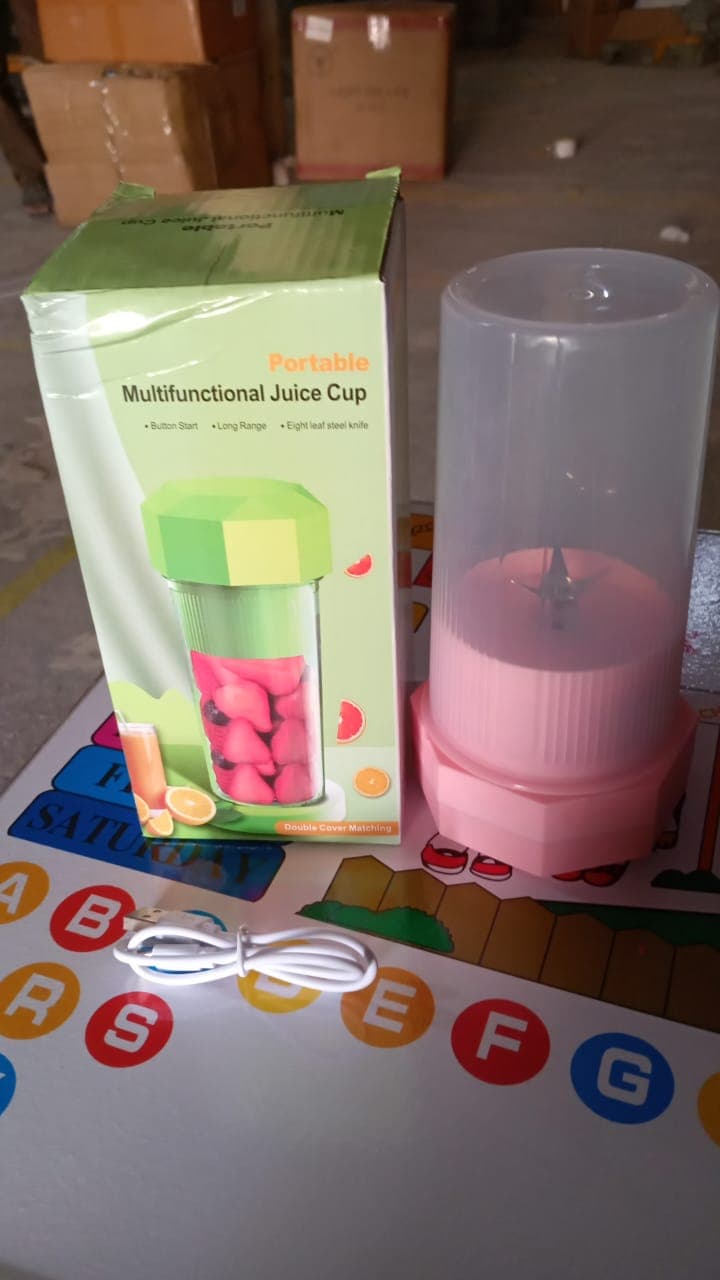Portable Multifunctional Electric Juicer Cup, USB Juice Maker 6 blade (350 ML) thumbnail 7