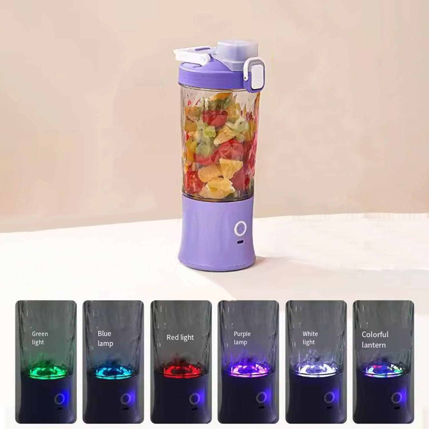 Eletric Crusher Juicer With Multicolor Light, 8 Blades (600 ML / Multicolor) thumbnail 7