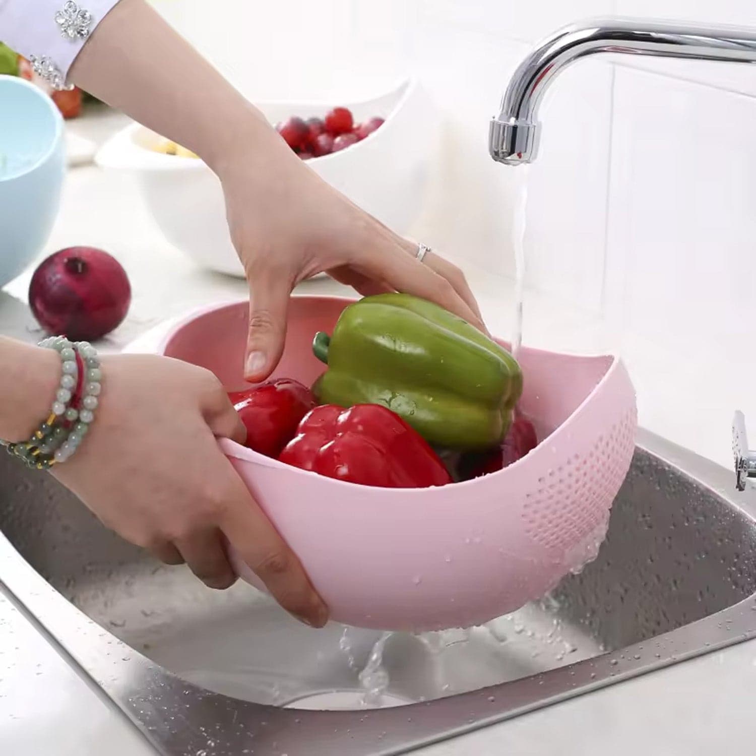 Multipurpose High Quality Washing Bowl for Rice (1 Pc) thumbnail 4
