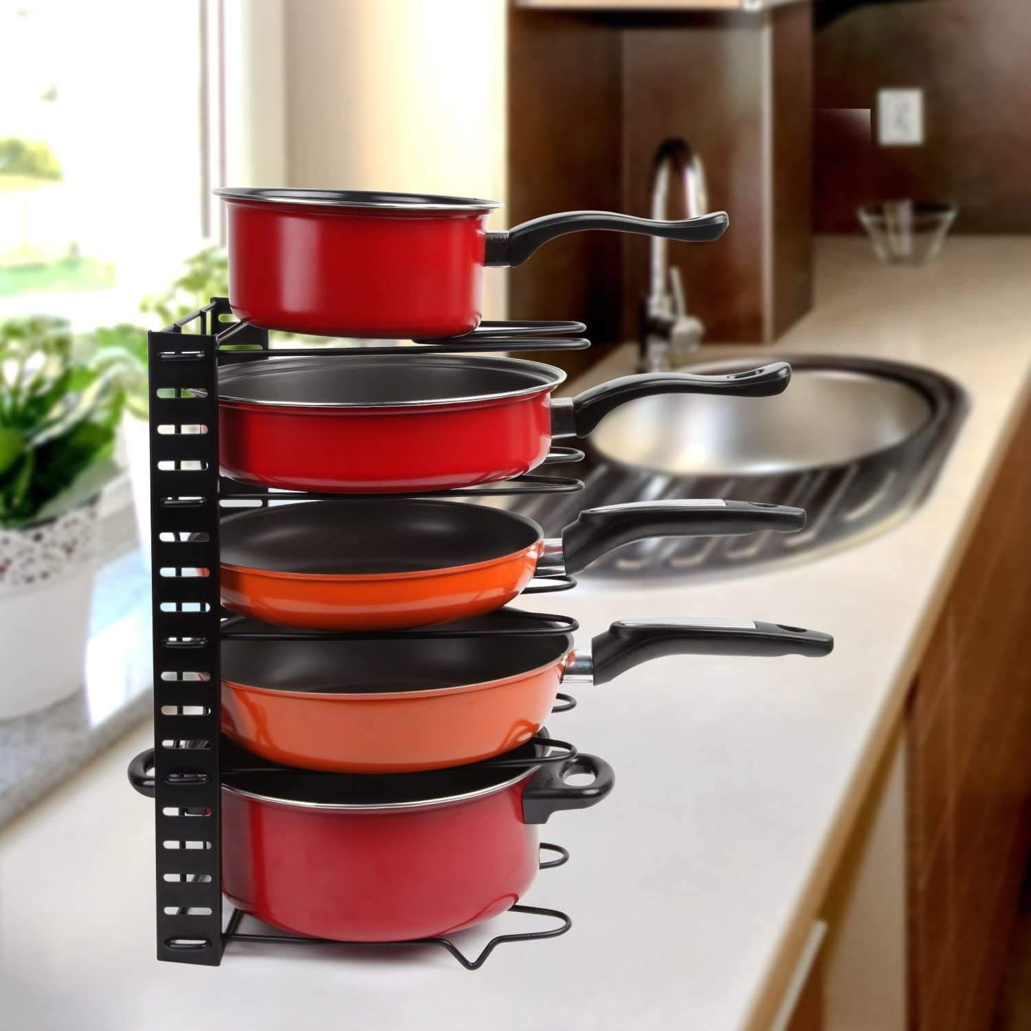 Multipurpose Pan & Pot Organizer Rack (1 Pc) thumbnail 4