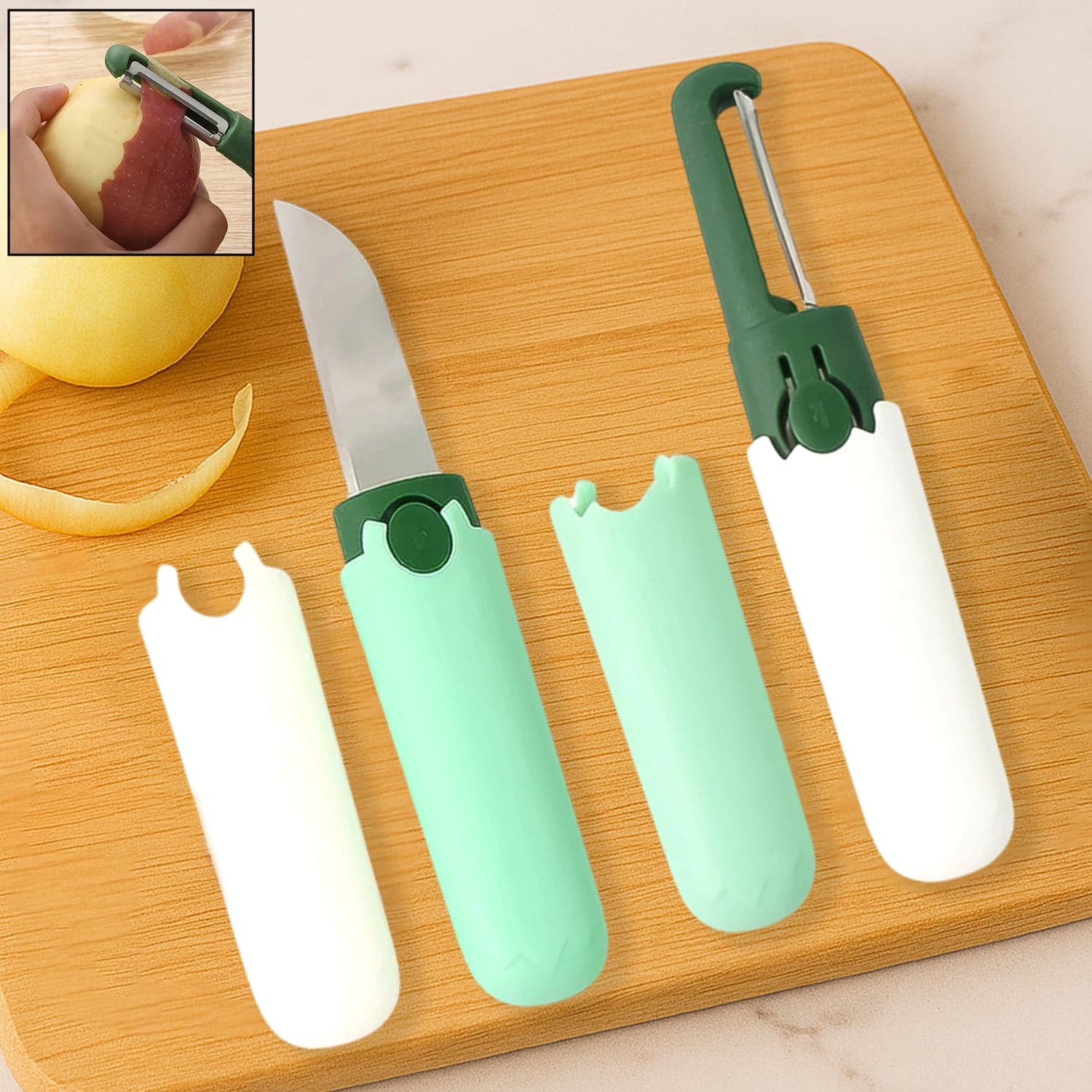 2-in-1 Multifunctional Knife & Sawtooth Peeler for Fruits and Vegetables thumbnail 1