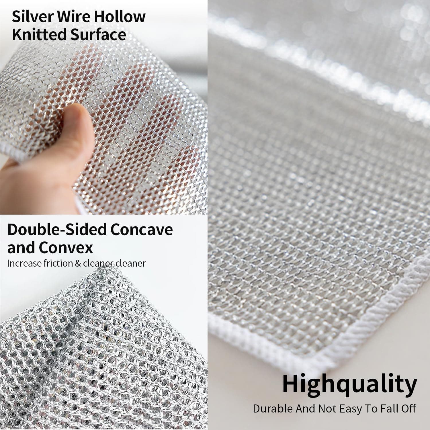 One-Sided Multipurpose Microfiber Cloths, Scrubber (1 Pc / 20x20 Cm) thumbnail 3