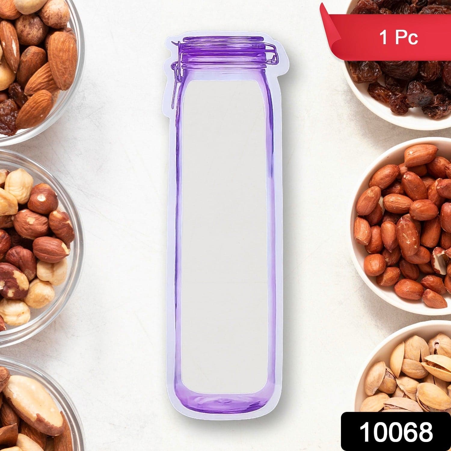 Food Storage Bag Bottles Shape Ziplock Bags Reusable (1 Pc / 500 ML) thumbnail 2