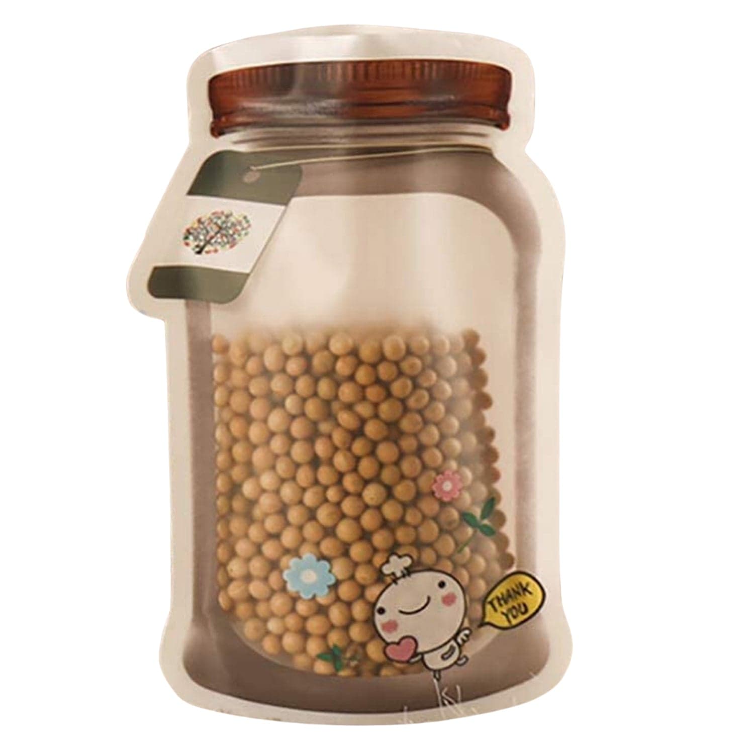 Plastic Transparent Big Jar Shaped Pouch With Zipper (1 Pc) thumbnail 5