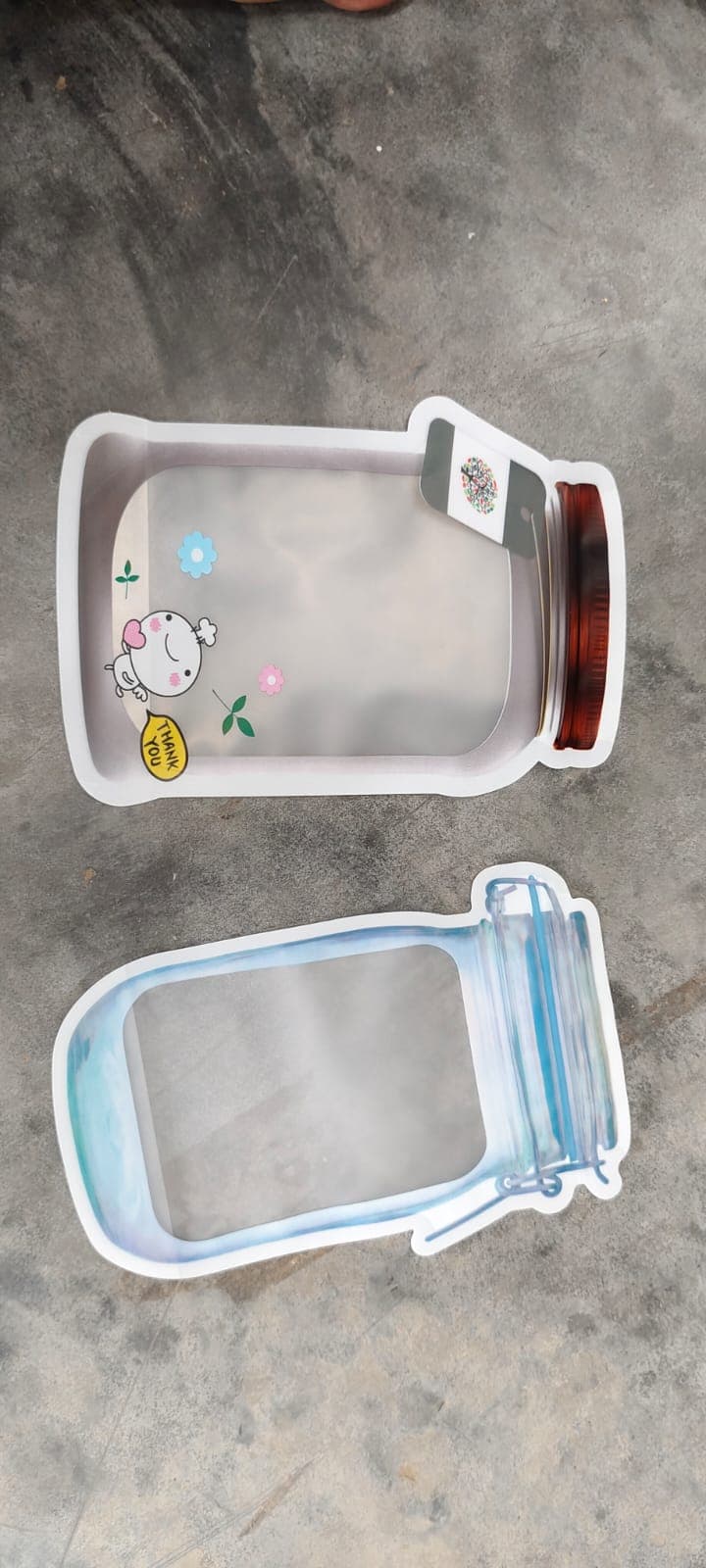 Plastic Transparent Big Jar Shaped Pouch With Zipper (1 Pc) thumbnail 9