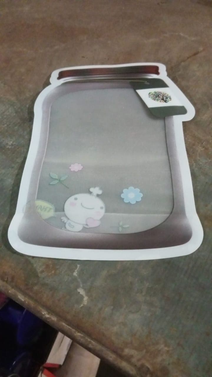 Plastic Transparent Medium Jar Shaped Pouch With Zipper (1 Pc) thumbnail 8