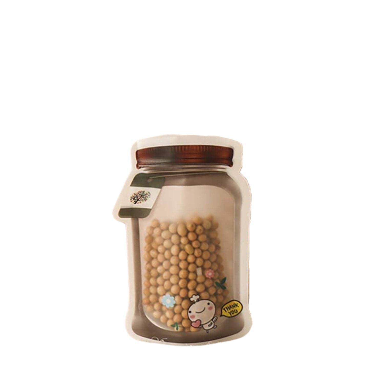 Plastic Transparent Small Jar Shaped Pouch With Zipper (1 Pc) thumbnail 5