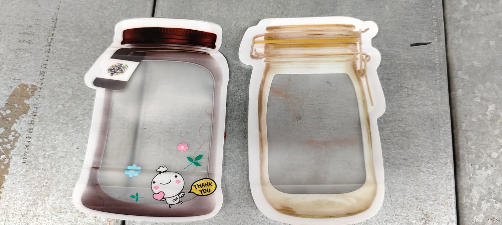 Plastic Transparent Small Jar Shaped Pouch With Zipper (1 Pc) thumbnail 8