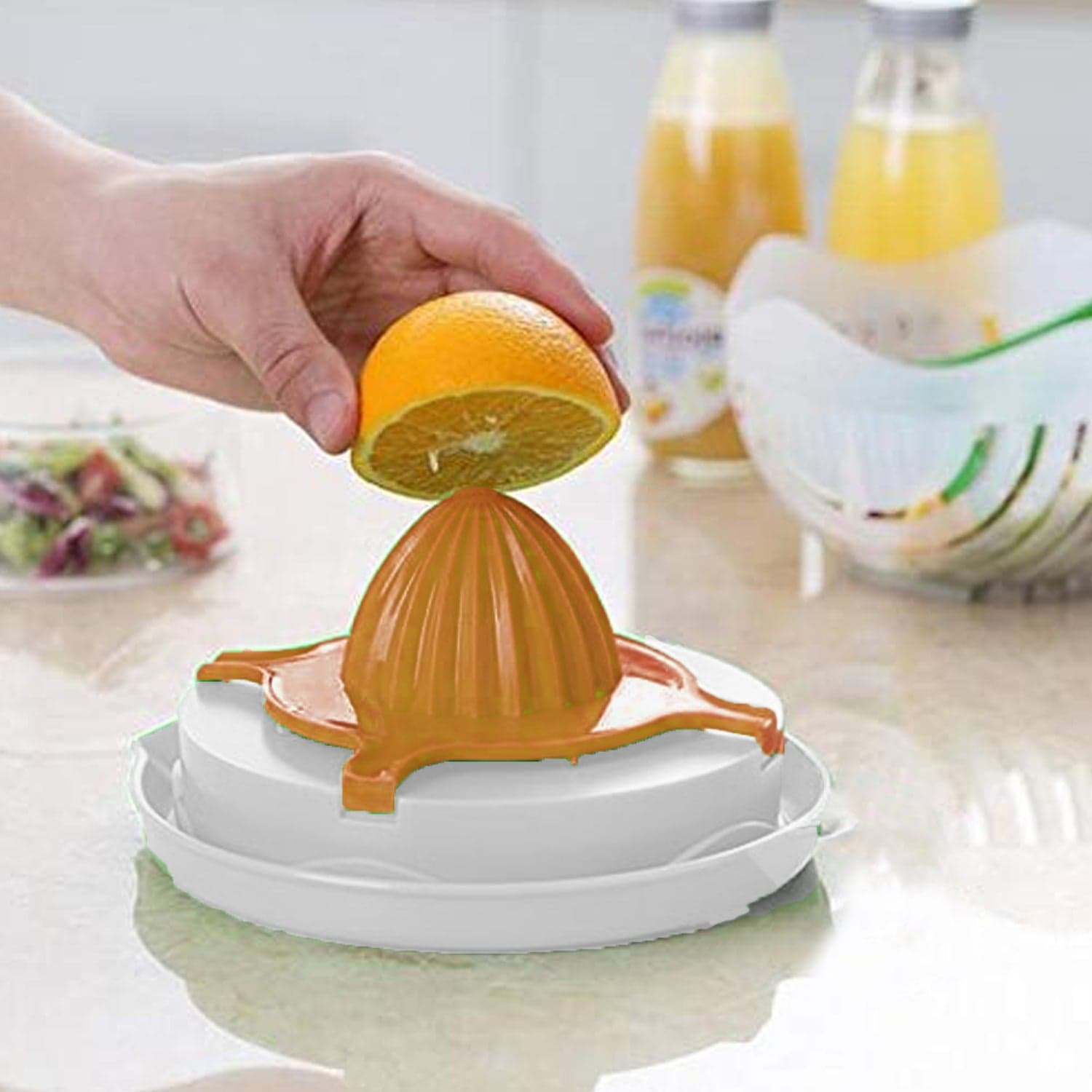 2 In 1 Salad Cutter Bowl with Lemon Squeezer Citrus Juicer (1 Pc) thumbnail 6
