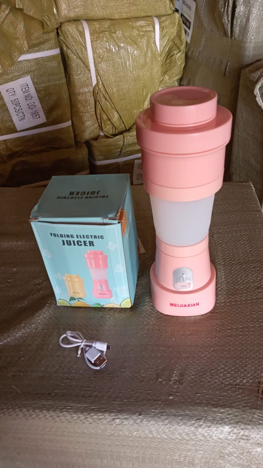 Foldable Electric Juicer, Portable Blender Stainless Steel 6 Blades (500 ML) thumbnail 8