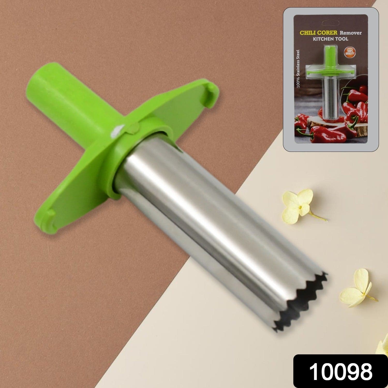 Small Stainless Steel Chili Corer Remover Kitchen Tool (1 Pc) thumbnail 2