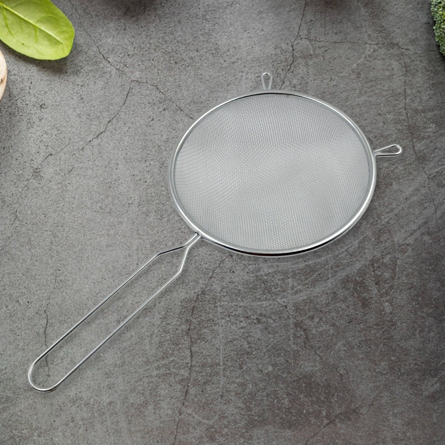 Big Mesh Strainer With Handle Stainless Steel Oil Straine, Mesh Sieve Strainer(1 Pc) thumbnail 4