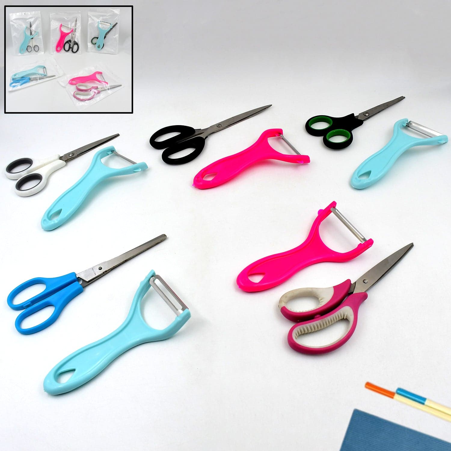 Stainless Steel Kitchen Scissors & Multipurpose Peeler (2 Pc Set / Mix Design Scissor & Peeler) thumbnail 1