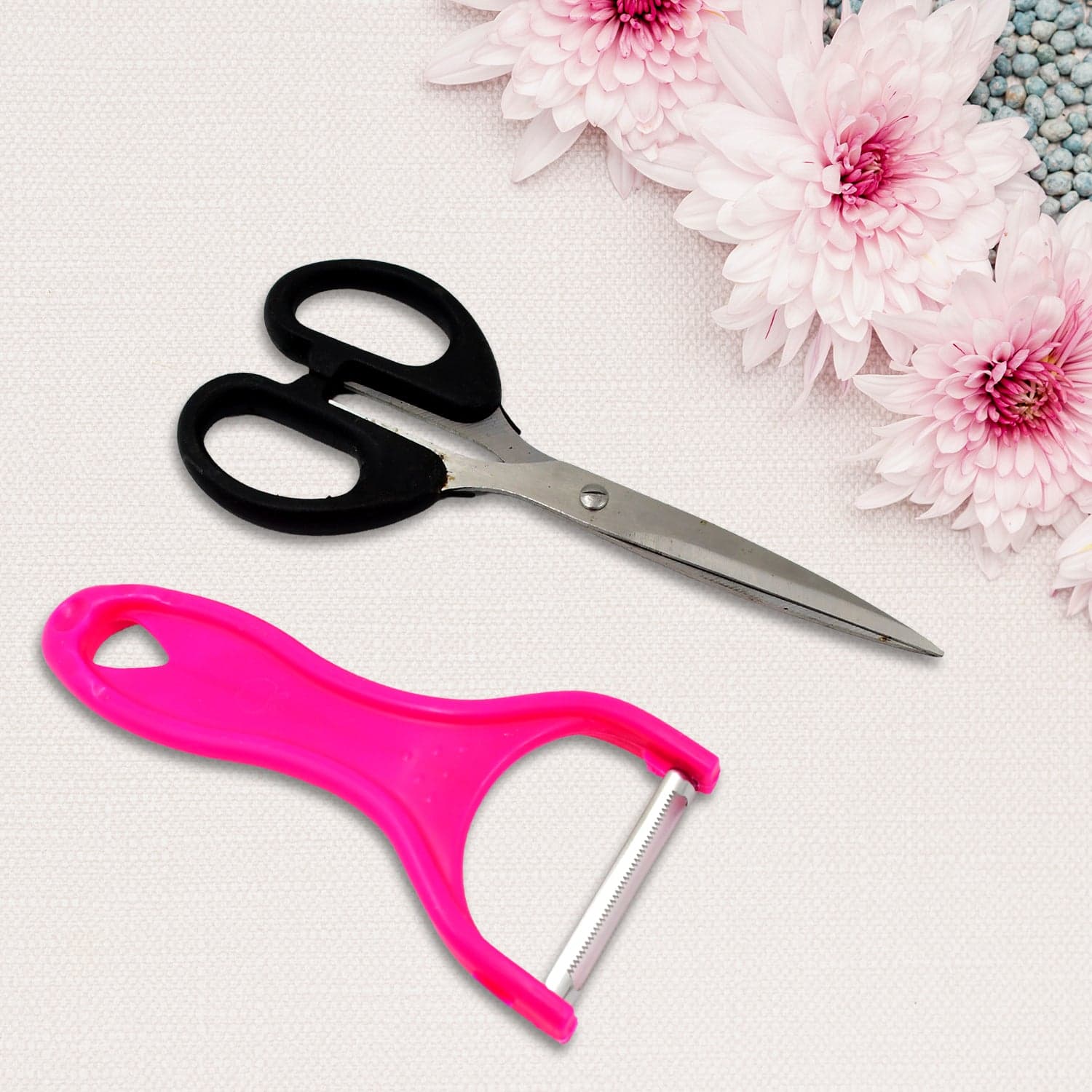 Stainless Steel Kitchen Scissors & Multipurpose Peeler (2 Pc Set / Mix Design Scissor & Peeler) thumbnail 3