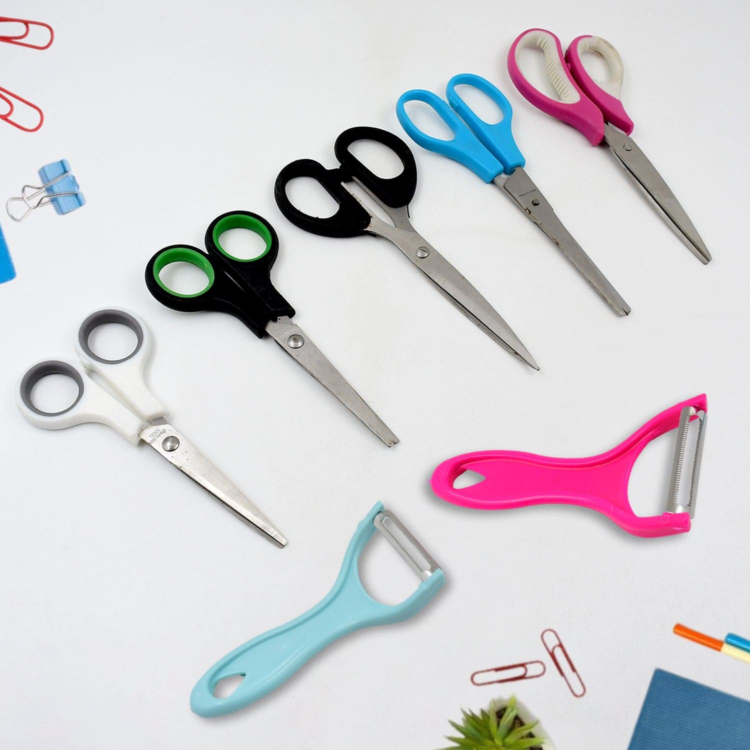 Stainless Steel Kitchen Scissors & Multipurpose Peeler (2 Pc Set / Mix Design Scissor & Peeler) thumbnail 5