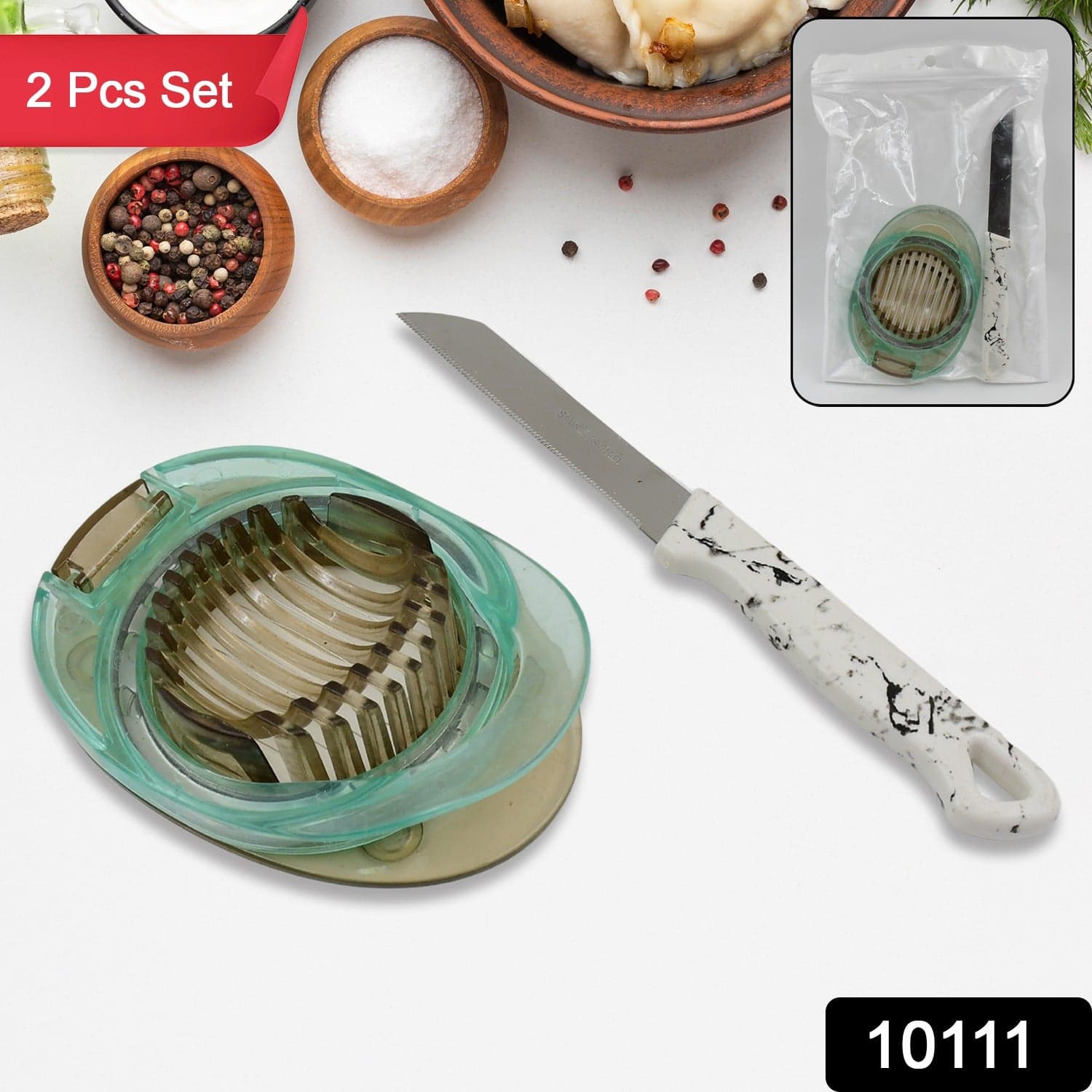 Stainless Steel, Egg Slicer & Knife (2 Pc Set) thumbnail 2