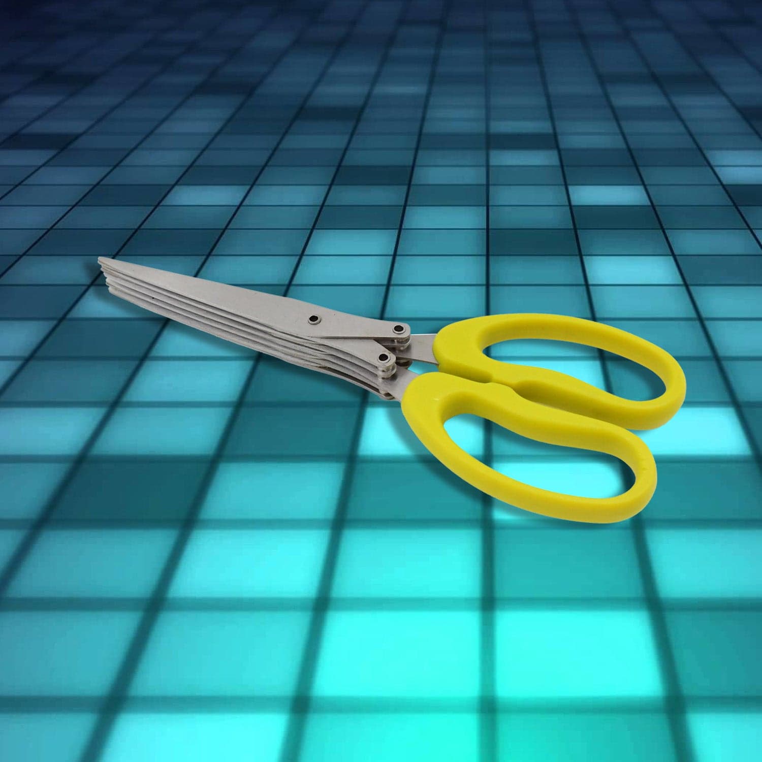 Multifunction Vegetable Stainless Steel Herbs Scissor with 5 Blades (1 Pc) thumbnail 3