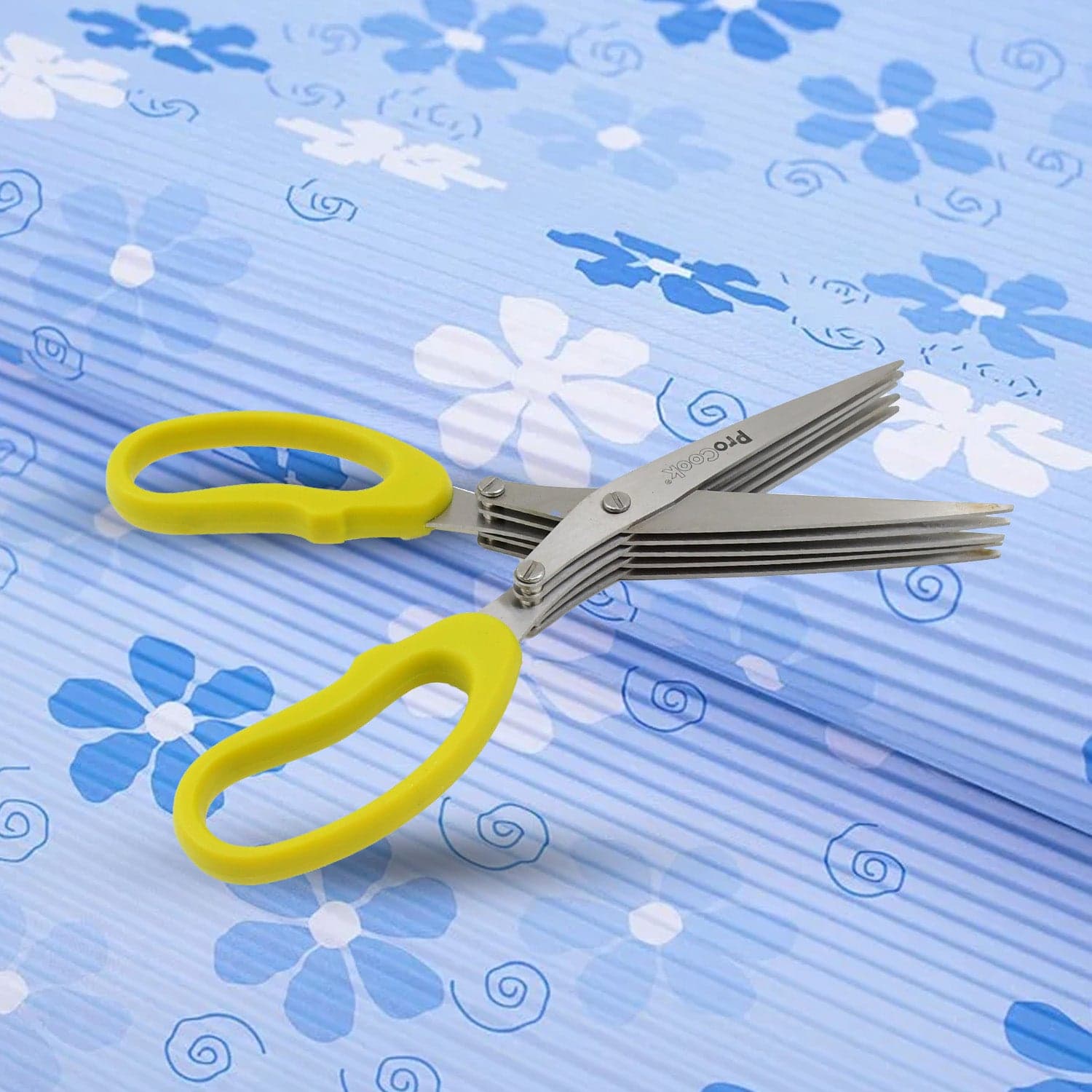 Multifunction Vegetable Stainless Steel Herbs Scissor with 5 Blades (1 Pc) thumbnail 5