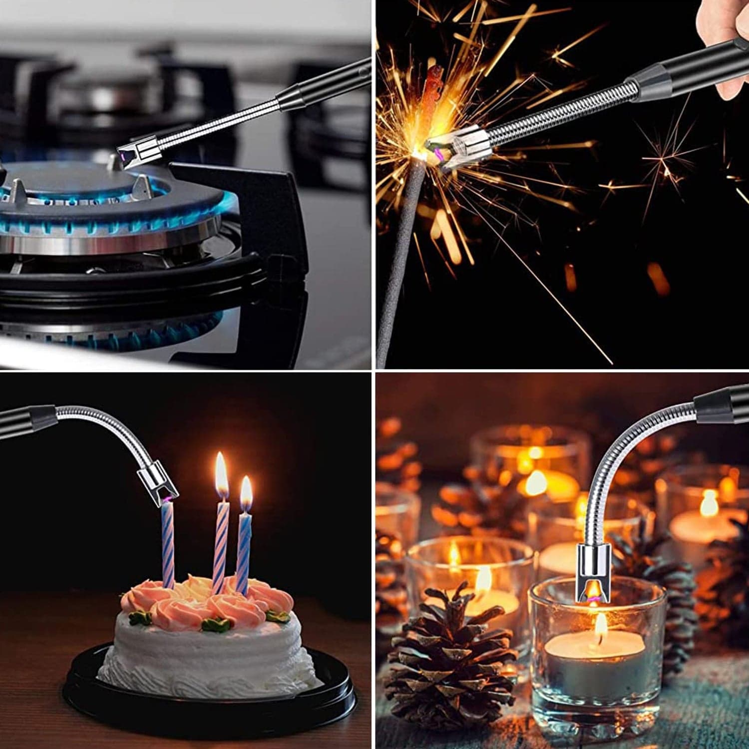 Long Flexible USB Rechargeable Electric Arc Lighter of Windproof, Flameless Plasma thumbnail 5