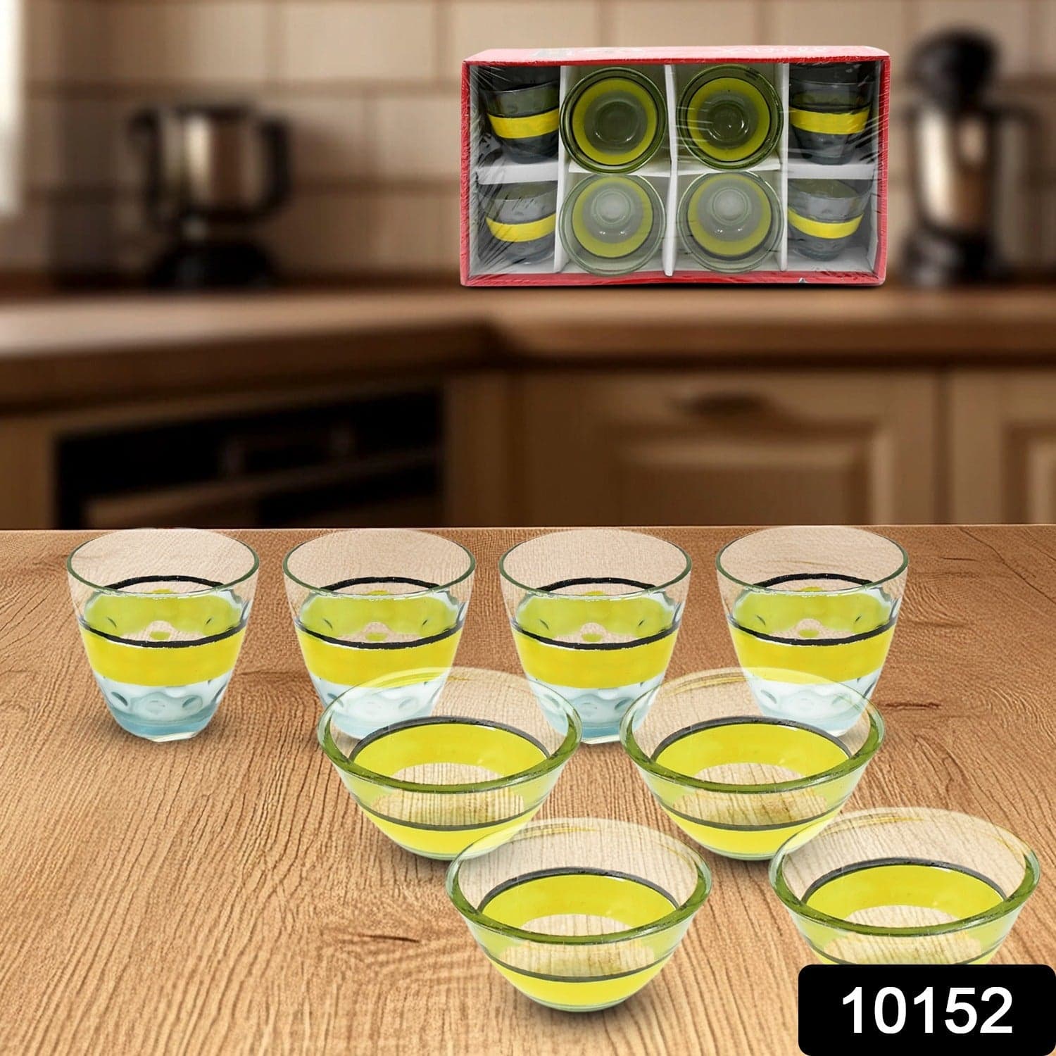 High Quality 4 Pc Glass & 4Pc Bowl Set, perfect choice For kitchen thumbnail 2