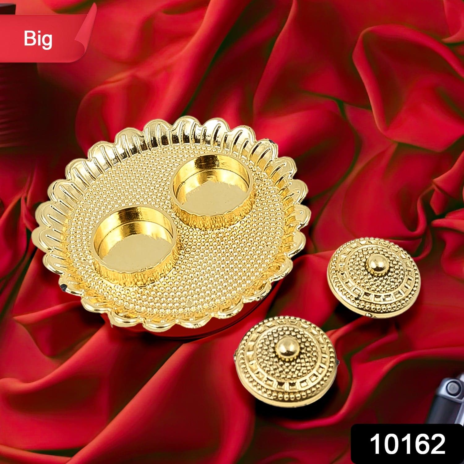 Round Shape Special Puja Thali, Kumkum Thali Holder (1 Pc / Big) thumbnail 2