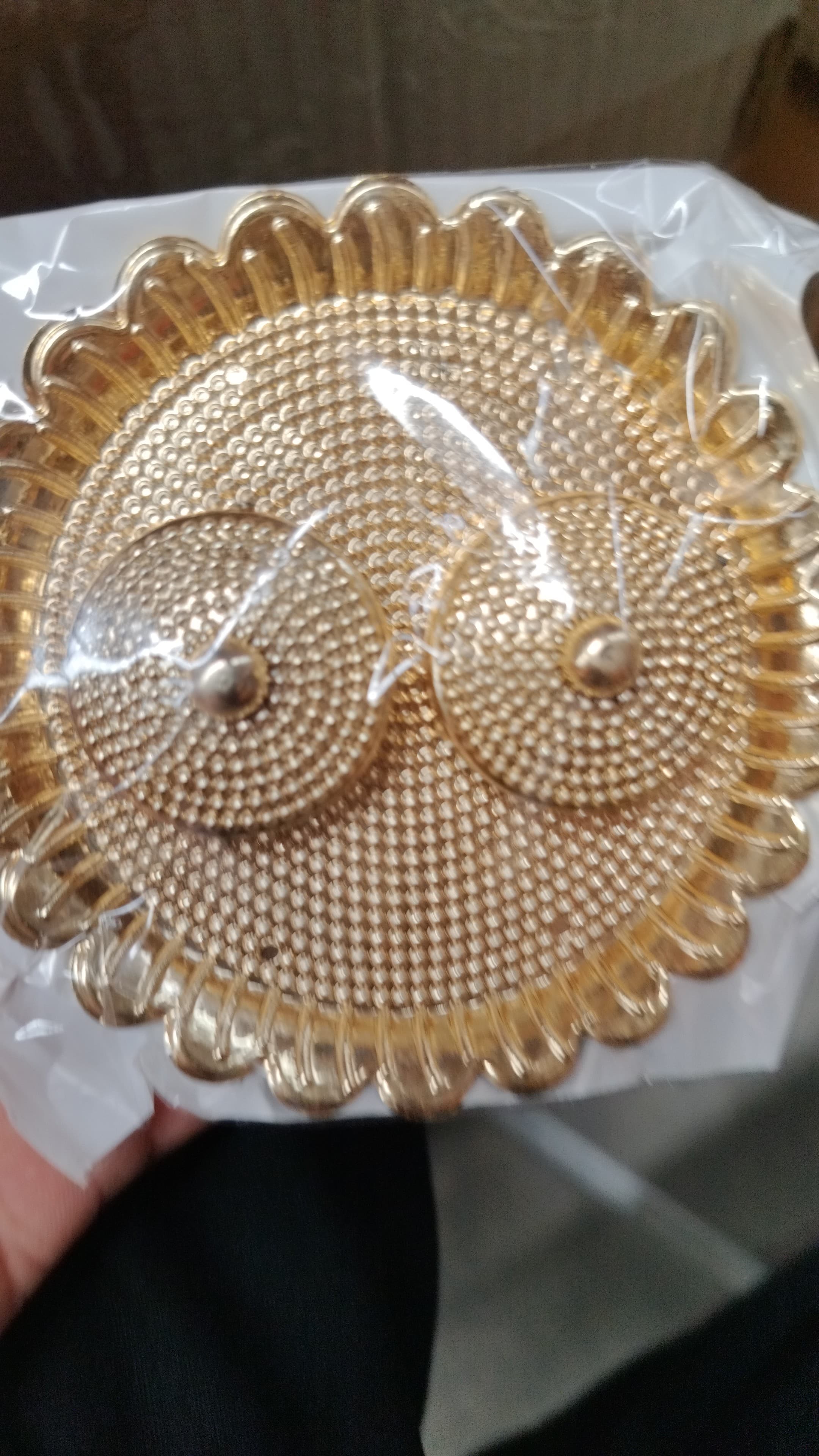 Round Shape Special Puja Thali, Kumkum Thali Holder (1 Pc / Big) thumbnail 7