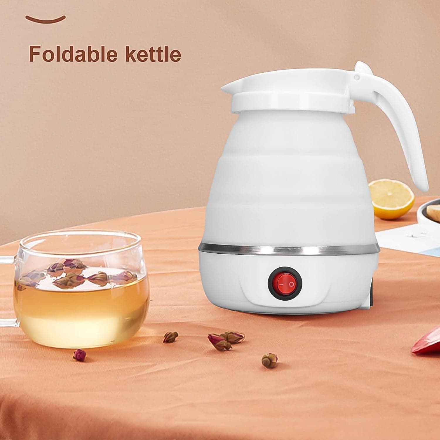 Travel Folding Electric Kettle 600W - (304 Stainless Steel & Silicone) thumbnail 4