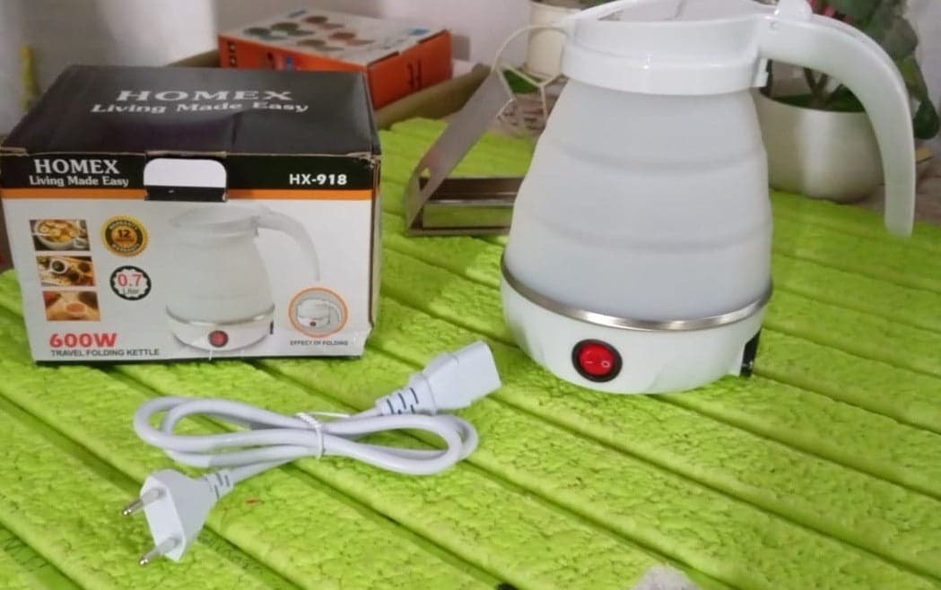 Travel Folding Electric Kettle 600W - (304 Stainless Steel & Silicone) thumbnail 7