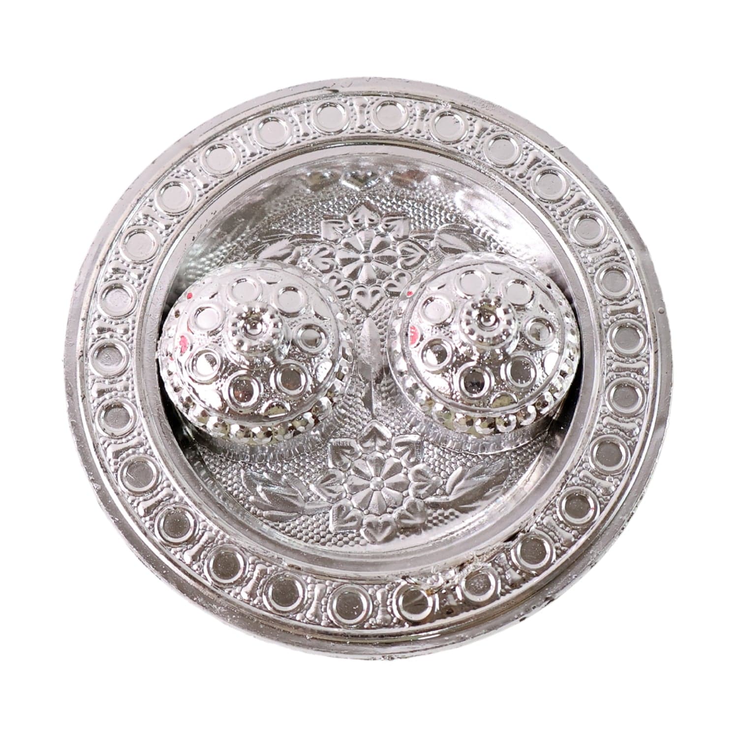 Round Shape Special Puja Thali, Kumkum Thali Holder (1 Pc / Small) thumbnail 5
