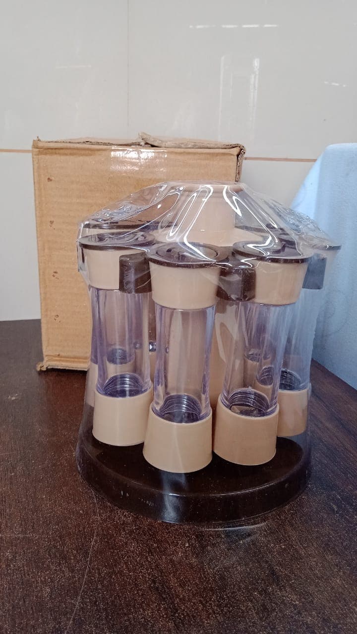 360 Revolving Spice Rack for Kitchen and Dining Table, 8 Spice jars thumbnail 8