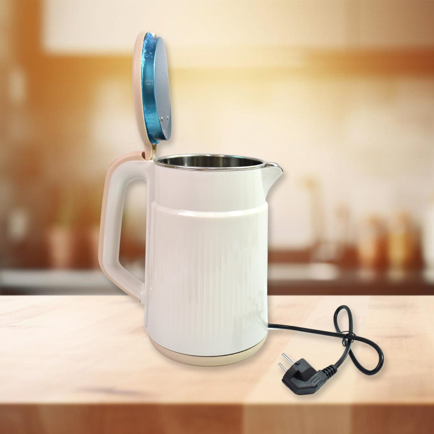 Double Wall Stainless Steel Electric Cordless Tea Kettle (1500W / 2.3 Ltr.) thumbnail 3