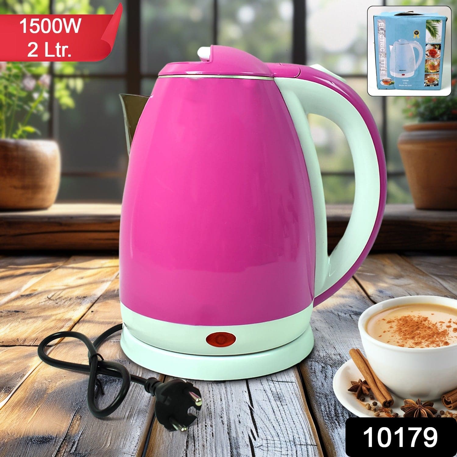 Stainless Steel Electric Kettle 1500 Watt (2 Ltr.) thumbnail 2