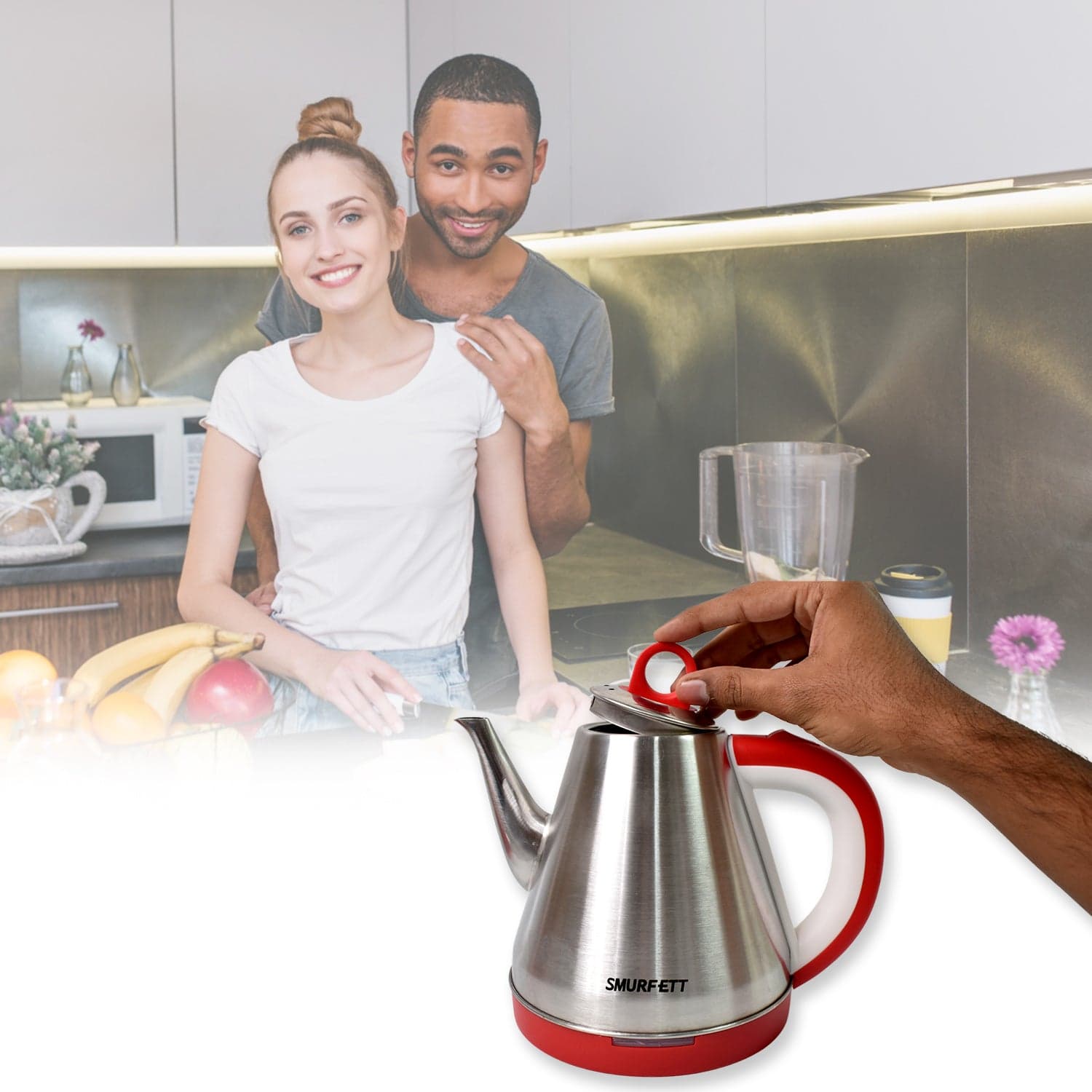 Stainless steel large capacity electric kettle (1500W / 1.5 Ltr.) thumbnail 6