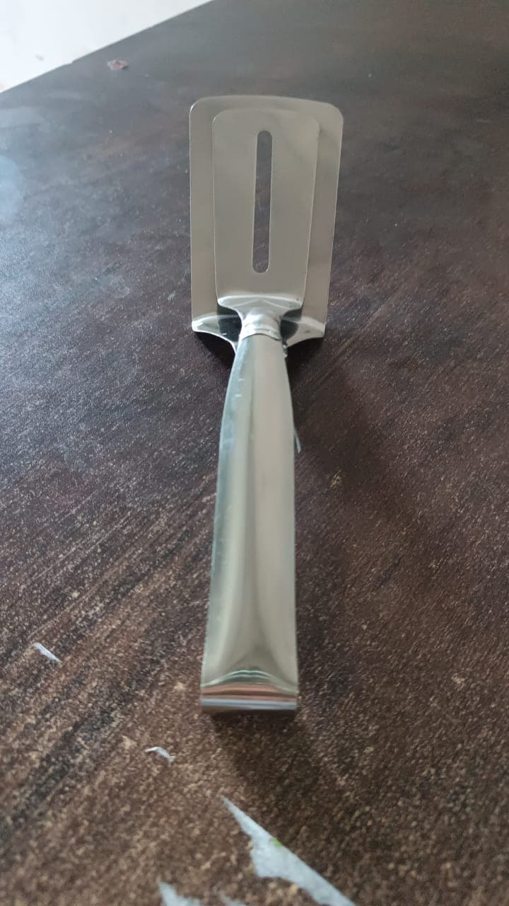 Stainless Steel Cooking Tong - Multifunctional Slotted Fish Double-Sided Spatula (1 Pc / 23 Cm) thumbnail 9