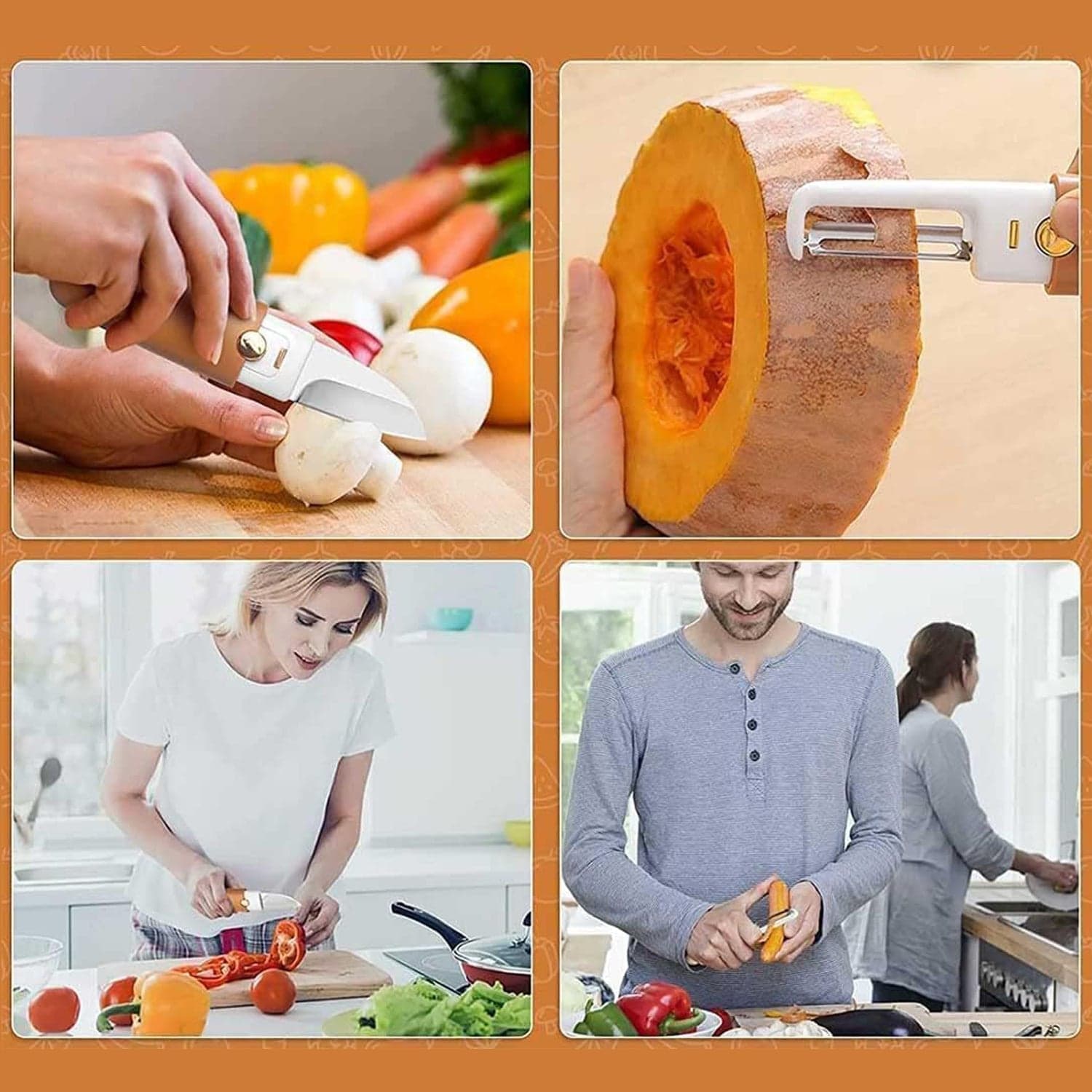 2 in 1 Knife, Multifunctional peeler fruit knife (1 Pc) thumbnail 8