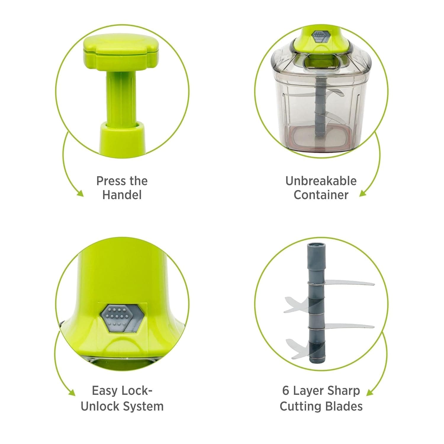 2in1 Press Vegetable Choppers for Kitchen (1100 ML) thumbnail 3