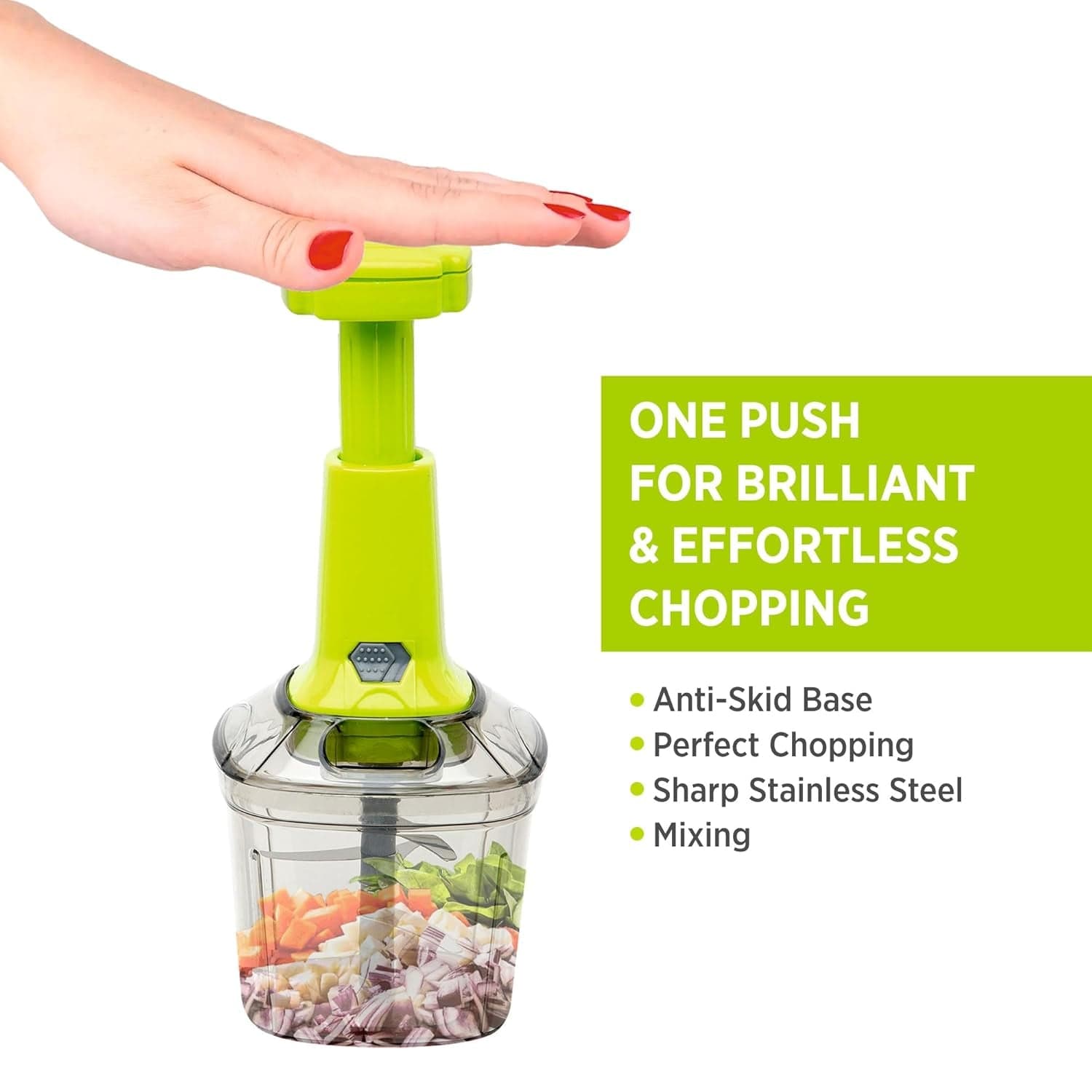 2in1 Press Vegetable Choppers for Kitchen (1100 ML) thumbnail 5